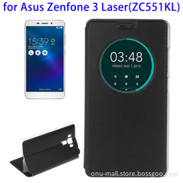 Flip Leather Case for Asus Zenfone 3 Laser, Window PU Flip Case for Asus